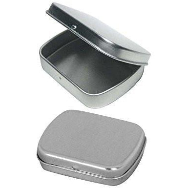 Cafe Cubano? Small Empty Hinged Tin Box Containers With Solid Hinged Top. Use...