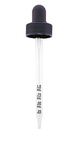 Calibrated Glass Droppers, Pack of 24, No Bottles; Fits Perfume Studio 4oz Bottles with a 24/410 Neck Size (Dimensions: 7 x 108 mm) - Plus Bonus Perfume Sample Vial