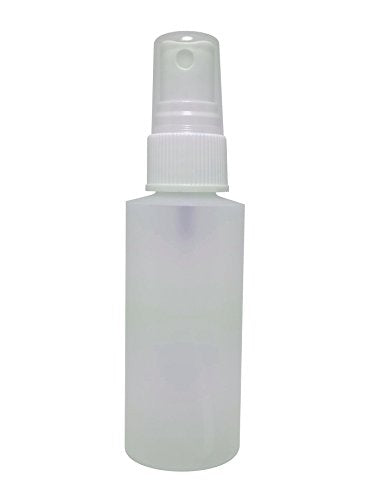 2oz Plastic Spray Bottles with Fine Mist Sprayers. 10-Pack HDPE Plastic, Non Toxic, BPA Free, Food Grade Bottles. Perfect for Travel & Home Use. Essential/Perfume Oil Sample Included (White Sprayer)