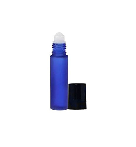 Perfume Studio Roller Bottles For Essential Oils (5, Frosted Cobalt Plastic Ball)