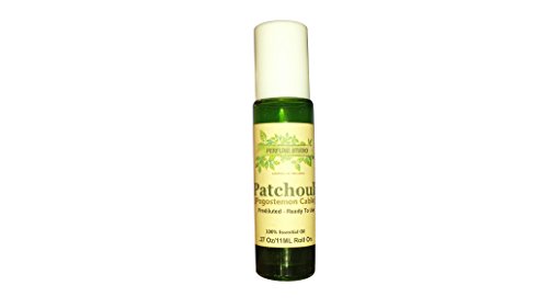 Patchouli Essential Oil Roll On. Ready to Use Prediluted Essential Oil 100% Pure in a 11 ml Green Glass Bottle (Pogostemon Cablin Aromatherapy Oil)