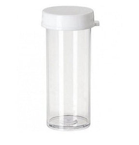 Cafe Cubano Small Plastic Prescription Vials with Snap Caps, 3 Dram Pill Bottle Clear Vials (20 Units) Containers for Storing Pills, Prescription, Medication, Gold, and Small Items (20)