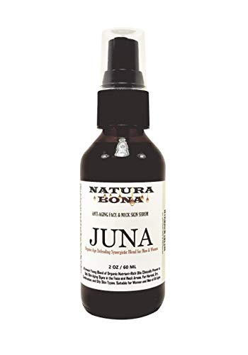 Juna Anti-Aging Oil Face Serum; Organic Age Defending Blend of Argan Oil, Hemp Seed Oil and Frankincense Oil. (2oz)