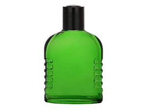 Empty Glass Cologne Bottle for Men; Green Glass Splash On 3.4oz, Free Perfume Studio Fragrance Sample Included (3 BOTTLES)