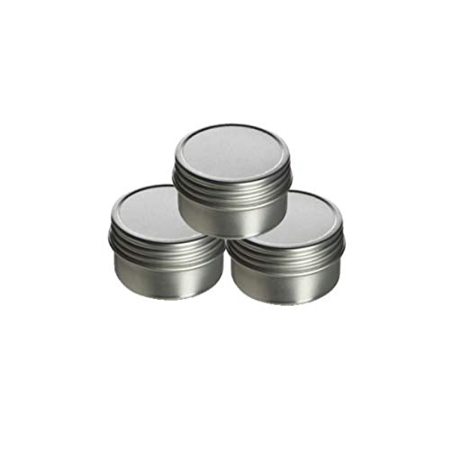 0.5 oz Tin Container - Screw Top Tin with Sealed Cover. Use for Storing Small Food Items, Condiments, Spices and More (3.5 Oz)