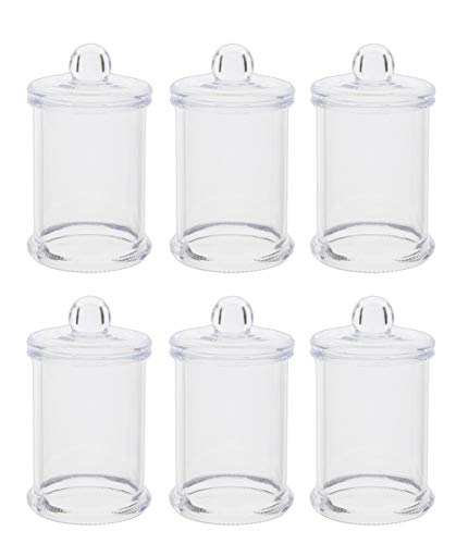 Set of 6 Mini Plastic Apothecary Jars, 3.5