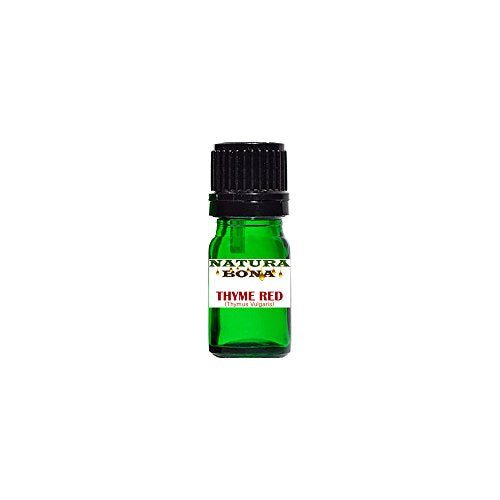 Thyme Red Essential Oil. Top Quality Therapeutic Grade 100% Pure Oil, 10ml Green Glass Dropper Bottle (Thymus Vulgaris Premium Quality Aromatherapy Oil)