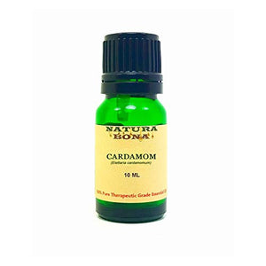 Cardamom Essential Oil - 100% Pure Premium Therapeutic Grade Oil in a 10ml UV Protected Green Glass Euro Dropper Bottle. (CARDAMON)