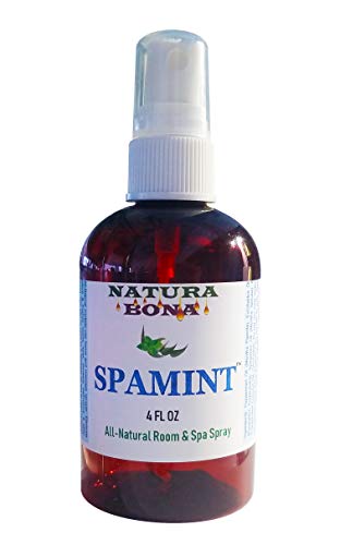 Natura Bona Peppermint Eucalyptus Spearmint Spray; Spamint Helps with Relaxing, Massages, Deodorizing & Breathing. Helps with Eliminating Bad Odors, Freshening Room & Linen (4oz, Mist Spray Bottle)