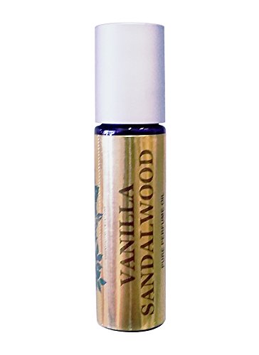 Vanilla Sandalwood Pure Perfume Oil by Perfume Studio- Concentrated Premium Parfum Blend; 10ml Purple Glass Roller Bottle.