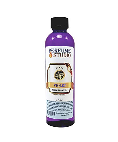 Violet Fragrance Oil for Making Candle, Soap, Lotion, Perfume, Cologne, Incense, Bath Bomb, Diffusers, Plug in Refills, Oil Burners. Premium Quality Undiluted Pure Perfume Oil (Violet 4oz)