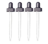 Replacement Straight Glass Tip Pipette Droppers with a Black Bulb for 4oz Boston Round Bottles with a 22/400 Neck Finish (No Bottles), Plus Free Perfume Studio Pure Parfum 2ml Sampler