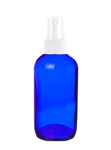 Perfume Studio® 4 oz Blue Cobalt Glass Spray Bottles. Use for Essential Oils, Home Fragrances, Bug Sprays, Medications Sprays, Cleaning Solutions, Beauty Spray Products, Etc. (4, White Top)