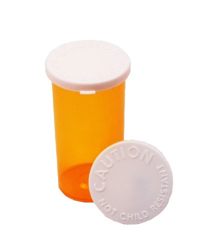 Amber Prescription Pharmacy Vials 20 Dram with Snap Caps (Pack of 12)