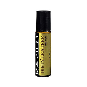 Dirty Leather Perfume Cologne Oil for Men by Razilo; Amber Glass Roll On Bottle; 10ml