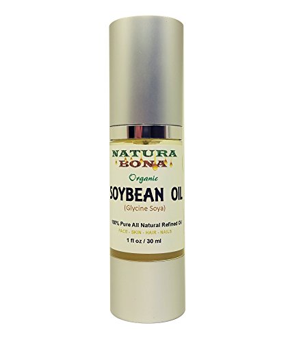 Organic Soybean Oil for Face, Hair, Body and Nails. Cold Pressed,100% Pure, No Additives. A Proven Natural Moisturizer. 1 OZ / 30 ML Airless Pump. (1oz Soybean Oil)