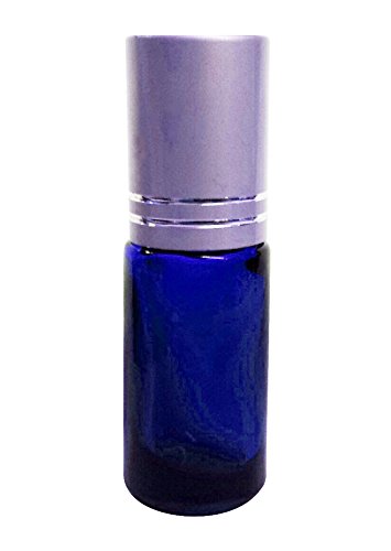 Perfume Studio® 5ml Roll on Bottles for Essential Oils with Stainless Steel Metal Balls (12, Cobalt with Metal Ball)