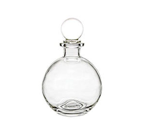 Perfume Studio Clear Glass Round Bottle with an Air Tight Glass Stopper; 8.6oz / 255ml Lead Free Glass Bottle. Ideal for Essential Oils, Perfume Oils, Cooking Oils, Extracts, Salad Dressings, Liquor