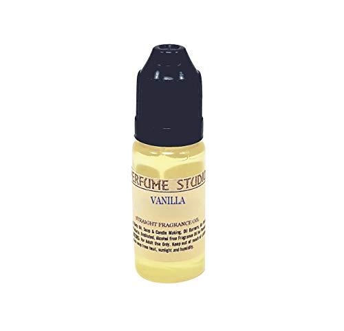 Perfume Studio Premium Vanilla Fragrance Oil for Soap Making, Candle Making, Perfume Making, Oil Burners, Air Fresheners, Body Mists, Incense, Hair & Skincare Products. Pure Parfum; 12ml (Vanilla)