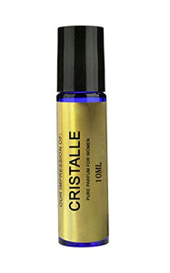 Perfume Studio Body Oil IMPRESSION of Channel for Women; A Pure Alcohol Free Perfume Oil (GENERIC VERSION), 10ml Blue Glass Roll On Bottle. (CRISTALLE)