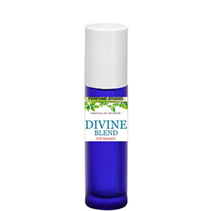 Divine Blend Perfume Oil for Women By Perfume Studio - 10ml Blue Glass Roller Bottle with White Cap.