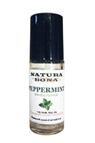 Natura Bona Peppermint Roll-on Essential Oil. Therapeutic Grade Essential Oil in a 30 ml (1 oz) Glass Roller Bottle.