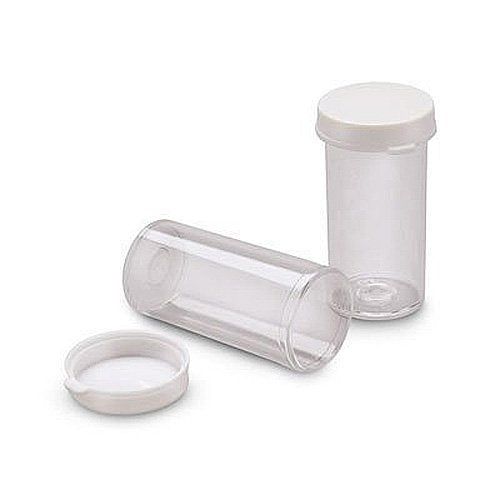 Clear Plastic Styrene Vials Tube (5 Dram/.63 Oz) Containers with Snap Caps for Organizing and Storing Craft Supplies, Pills, Beads, Coins, Seeds and More (5)
