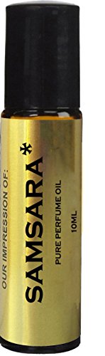 Samsara Perfume Oil IMPRESSION with Similar Fragrance Accords to G. Samsara Perfume for Women - 10ml Amber Glass Roller (Perfume Studio Premium Samsara Oil VERSION/TYPE; Not Original Brand)