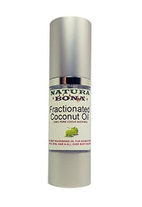 Natura Bona Fractionated Coconut Oil 1oz - Ultra Hydrating Massage & Aromatherapy. A Must-Have Skin Nourishing Oil. (1oz Coconut Oil)