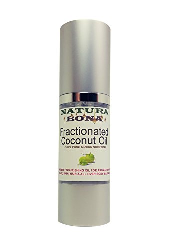 Natura Bona Fractionated Coconut Oil 1oz - Ultra Hydrating Massage & Aromatherapy. A Must-Have Skin Nourishing Oil. (1oz Coconut Oil)