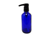 Perfume Studio Large Cobalt Blue Boston Round Glass Bottles with Lotion/Soap Dispensing Pump