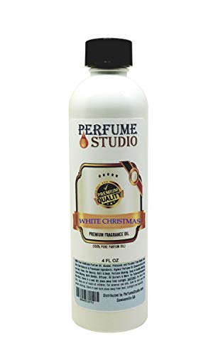 White Christmas Fragrance Oil for Candle, Soap, Lotion, Perfume, Cologne, Incense, Bath Bomb, Diffusers, Plug in Refills. Premium Quality Undiluted Pure Perfume Oil (White Christmas 4oz)
