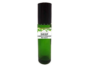 Deep Green Forest Pure Perfume Oil for Men in a 10ml Green Roller Bottle. Premium Grade Parfum Oil with Main Accords of Citrus Green and Sandalwood Notes (Compare to GREEN IRISH TWEED)
