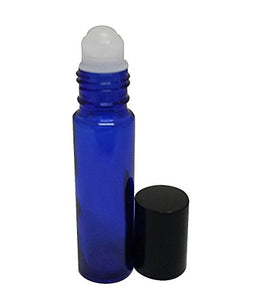 Perfume Studio Blue Cobalt Roller Bottles For Fragrance and Essential Oils - 10 ml (10, Real Cobalt Glass)