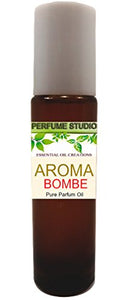 Perfume Studio Aroma Bombe Parfum - Concentrated Pure Perfume Oil in a 11ml Amber Glass Roller Bottle with a Metal Roller Ball Applicator.
