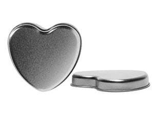 Perfume Studio Heart Tin Containers - Use for Party Favors; Fill Them with Mints, Nuts, Candies, Jelly Beans and More. (5)