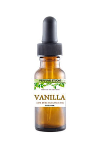 Vanilla Perfume Oil - 15ml Amber Glass Dropper Bottle - Premium Grade Concentrated Vanilla Fragrance Oil Used for Burners, Diffuser, Soap Making, Candle Making, Car Freshener, and Perfume Making.