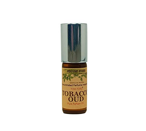 Tobacco Oud Perfume Oil. IMPRESSION of -{TF_Tobacco_Oud} SIMILAR Fragrance Notes, 5ml Amber Glass Roller, Silver Cap; 100% Pure (TF Tobacco Oud Perfume Oil VERSION/TYPE; Not Original Brand)