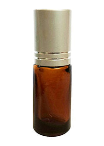 Perfume Studio® Amber Glass Roller Bottles with Silver Cap and Metal Ball for Aromatherapy, Essential Oils, Body Oils, Pain Medicine; 5ml (6, Amber with Metal Ball)