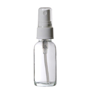 6 Pack - Empty Clear Glass Spray Bottle -1 oz Refillable Bottles for Essential Oil