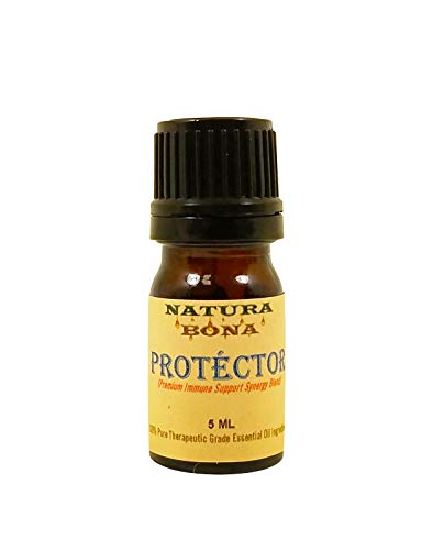 Protector- Natural Essential Oil Blend; Guard Against Environmental & Seasonal Threats; Antimicrobial Disinfectant Sanitizer Defender, Cleanser, Germ Fighter & Odor Eliminator (5ml Euro Dropper)