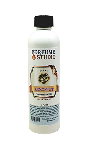 Coconut Fragrance Oil for Soap & Candle Making; for Cosmetics, Skin, Diffusers. Premium Quality Undiluted Pure Perfume Oil (Coconut 4oz)