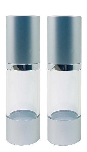 Perfume Studio Airless Pump Bottle Refillable Travel Container; 1 oz. Top Quality Airless Dispenser Container Made from BPA Free Clear Durable Plastic. (30ml - 2, Airless Pump Bottle)