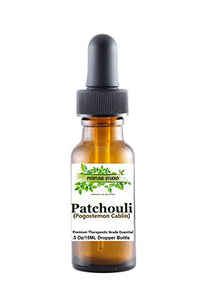 Patchouli Essential Oil. Therapeutic Grade 100% Oil in a 15 ml Amber Glass Dropper Bottle (Pogostemon Cablin Premium Grade Aromatherapy Essential Oil)