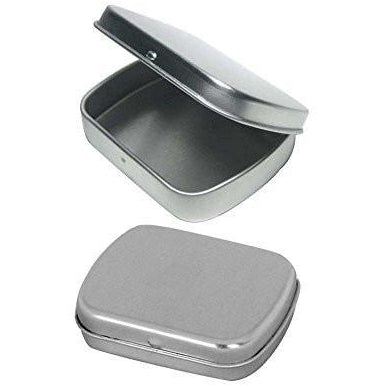 Cafe Cubano Small Empty Hinged Tin Box Containers With Solid