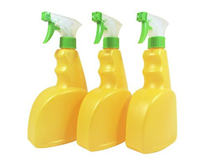 Natura Bona Empty 22oz Trigger Spray Bottle with a Ribbed Pistol Grip, 3 Pcs. Professional HDPE BPA Free Spray Bottle Ideal For Cleaning Solutions; repellents, suntan, gardening, home cleaners & more