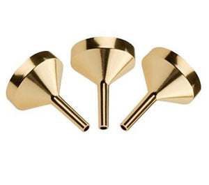 Perfume Funnel Set - 3 Piecs, Gold Metal Small Funnel (Top Quality) for Refilling Empty Perfume Bottles and Atomizers