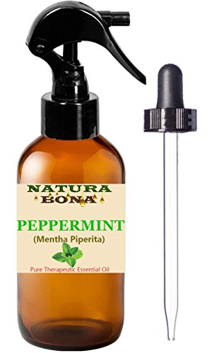 Pure Peppermint Organic Oil Spray. Premium Quality, Undiluted. Helps to Naturally Repel Ants, Spiders, Mice, Mosquitoes, Many Other Critters Invading Your Home. (4oz Dropper Bottle/Trigger Sprayer)