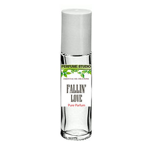 Fallin' Love Perfume for Women By Perfume Studio - 10ml Clear Glass Roller Bottle with Black Cap and Metal Ball Roller - Pure Parfum Strength