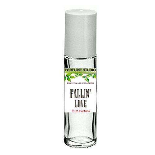 Fallin' Love Perfume for Women By Perfume Studio - 10ml Clear Glass Roller Bottle with Black Cap and Metal Ball Roller - Pure Parfum Strength